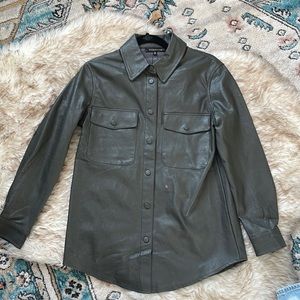 Vegan Leather Shacket